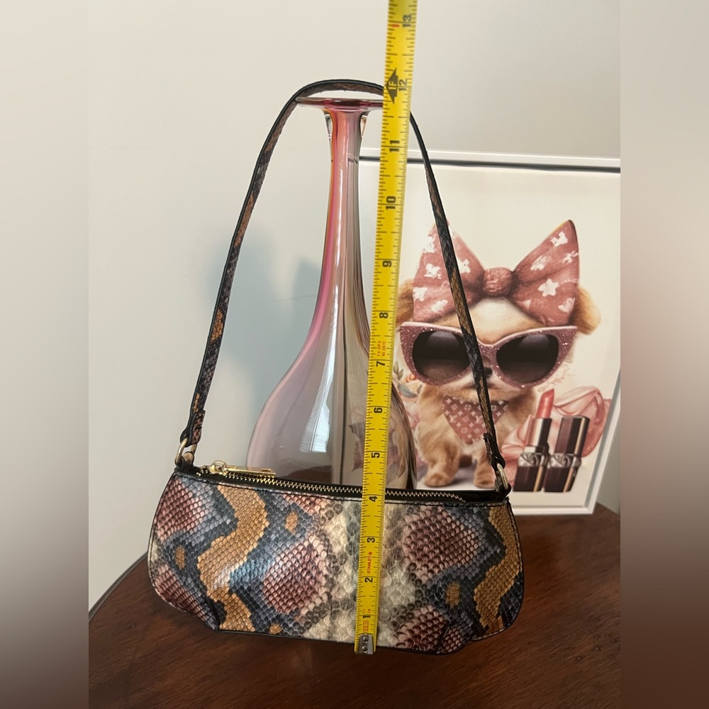 Snake Print Small Shoulder Bag Like new - Picture 10 of 11